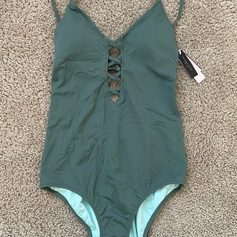 Victoria's Secret One-Piece Olive Green Swimsuit